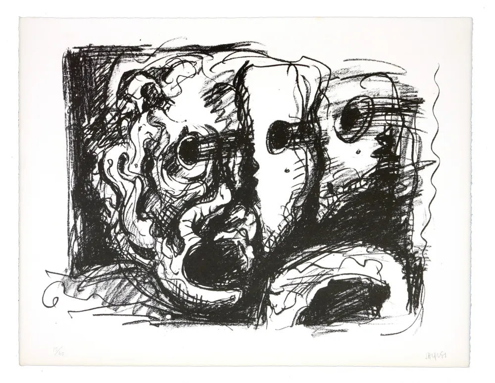 Lithograph Grinberg - Le changement en tragédie (schizophrénie grecque)