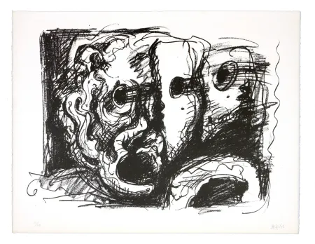 Lithograph Grinberg - Le changement en tragédie (schizophrénie grecque)