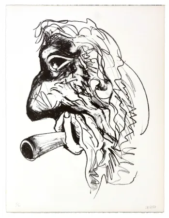 Lithograph Grinberg - Une autre possibilité (en fumée)