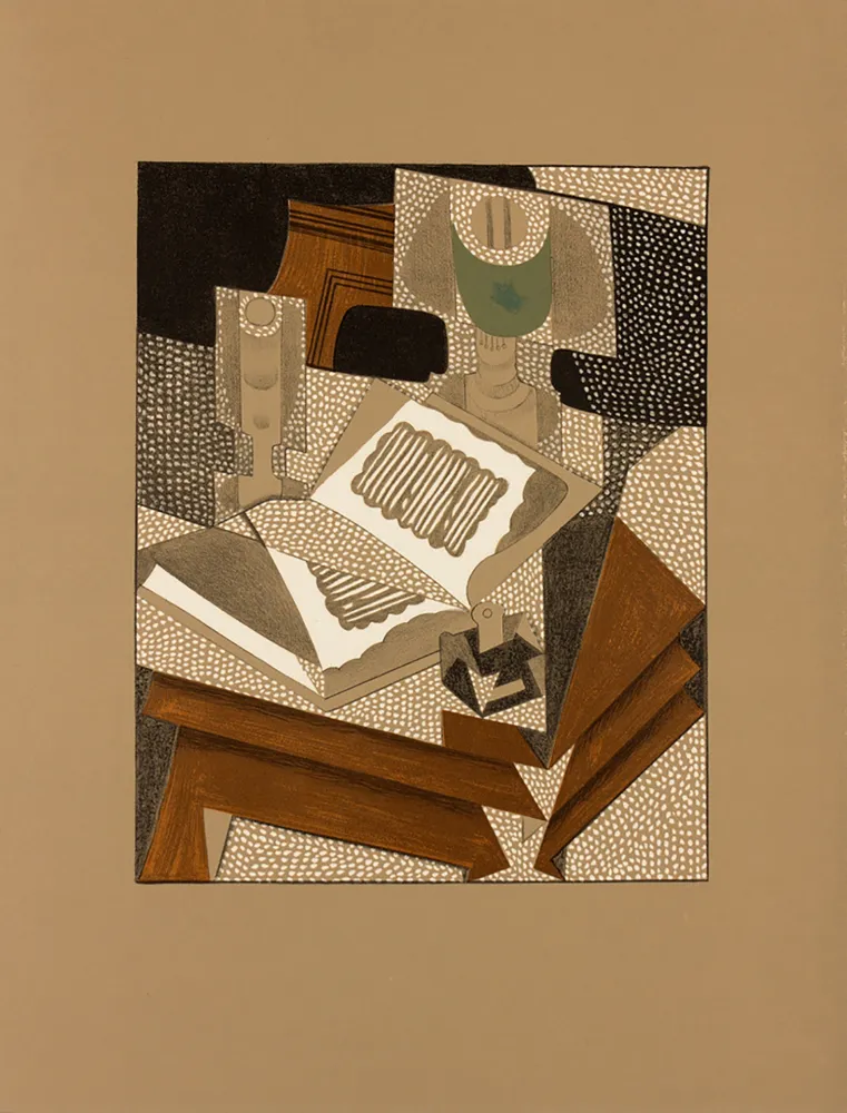 Lithograph Gris  - LE LIVRE. Lithographie pour 