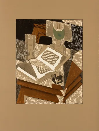 Lithograph Gris  - LE LIVRE. Lithographie pour 