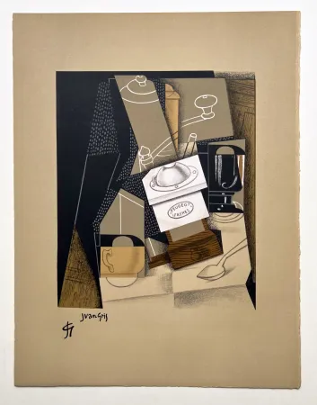 Lithograph Gris  - Le moulin à café. Lithographie pour 