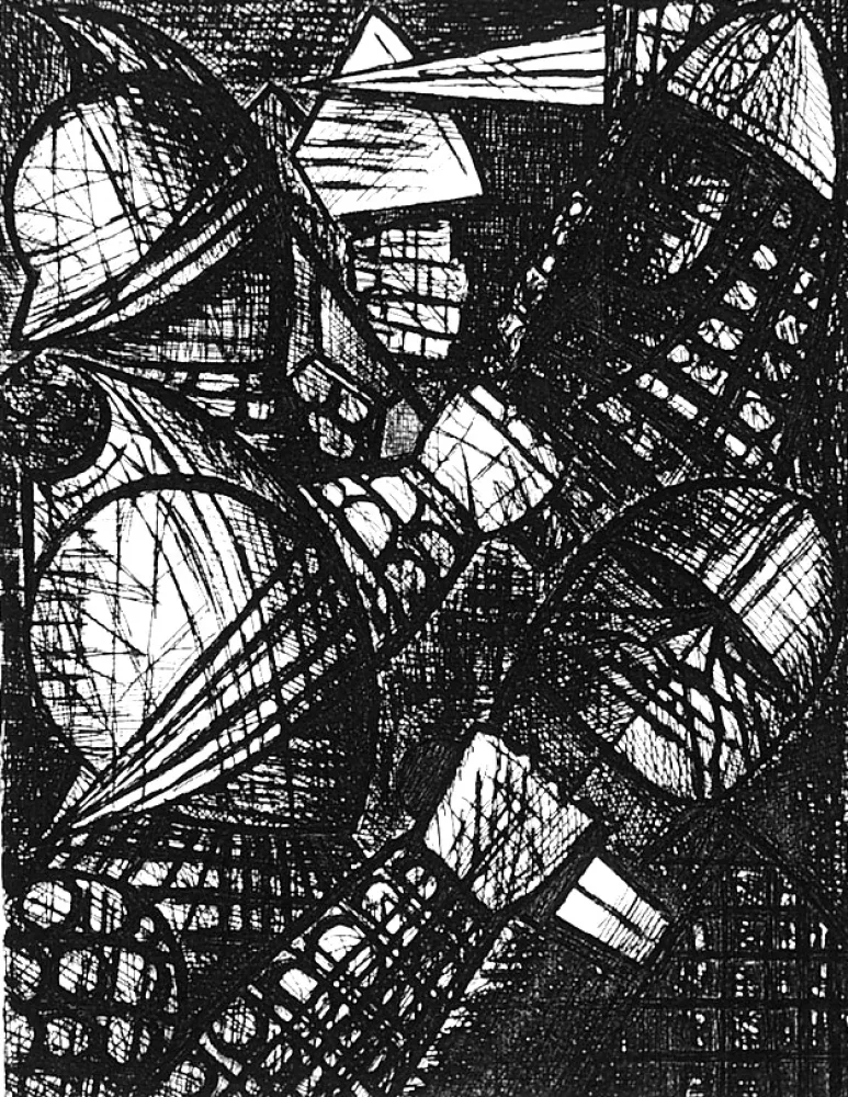 Engraving Gromaire - Le combat