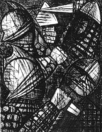 Engraving Gromaire - Le combat