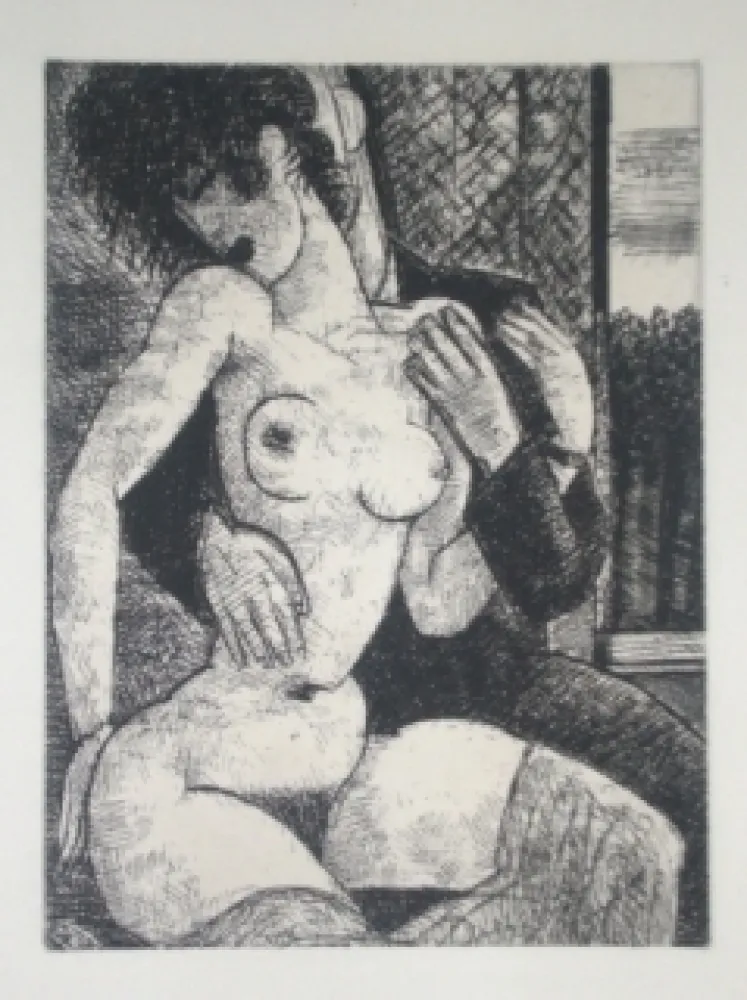 Drypoint Gromaire - Le couple