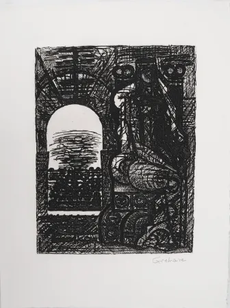 Engraving Gromaire -  Macbeth: Lady Macbeth