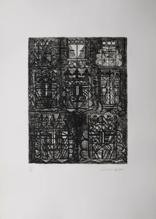 Engraving Gromaire - Prophétie des huit rois, 1958