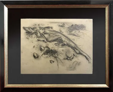 No Technical Grosz - STRANDGUT Original pencil drawing on paper