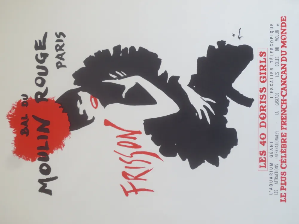 Lithograph Gruau - Frisson