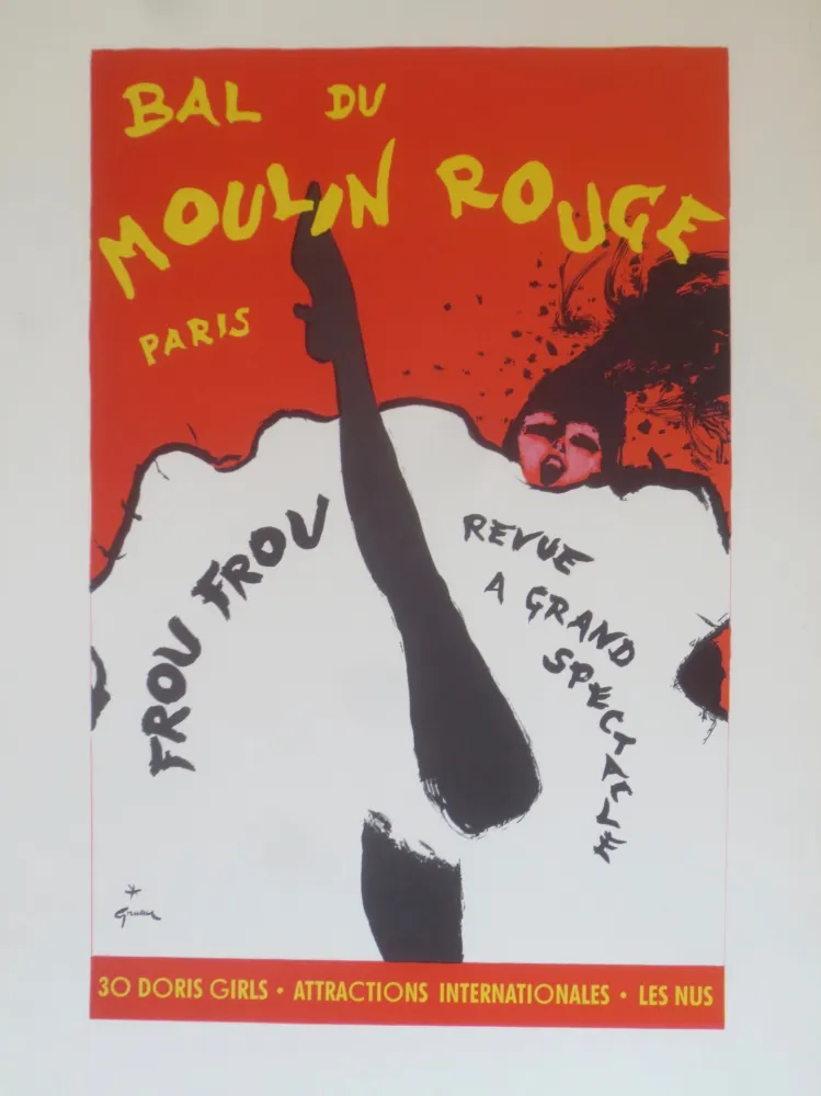 Lithograph Gruau - Frou frou