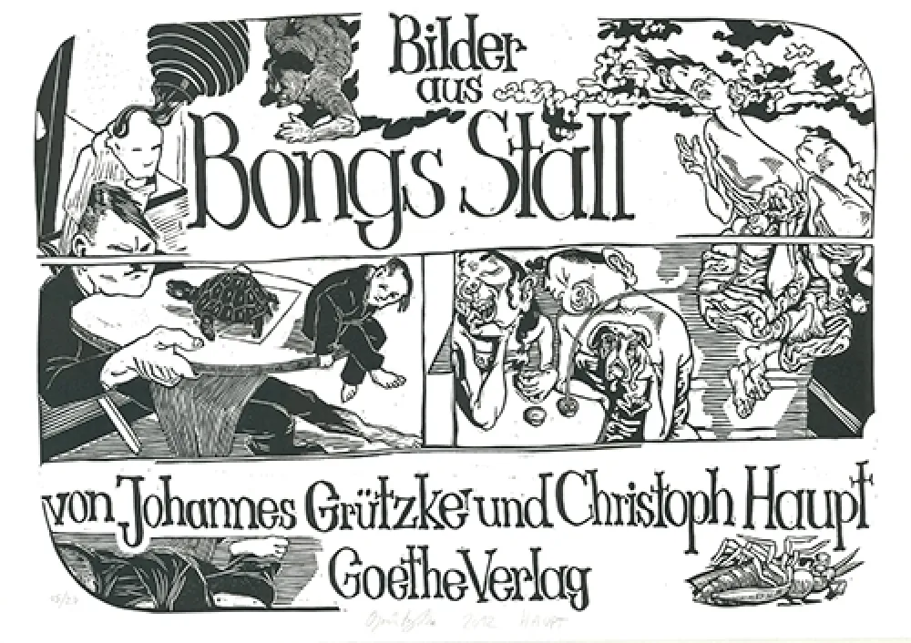 Linocut Grützke - Bilder aus Bongs Stall