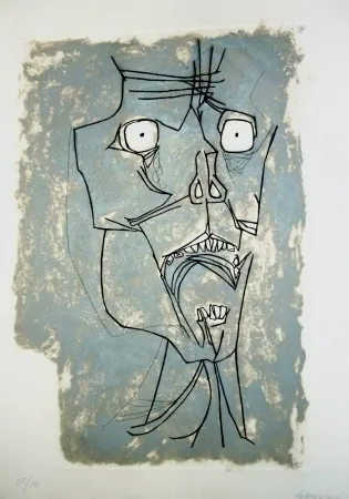 Etching Guayasamin - El grito 2