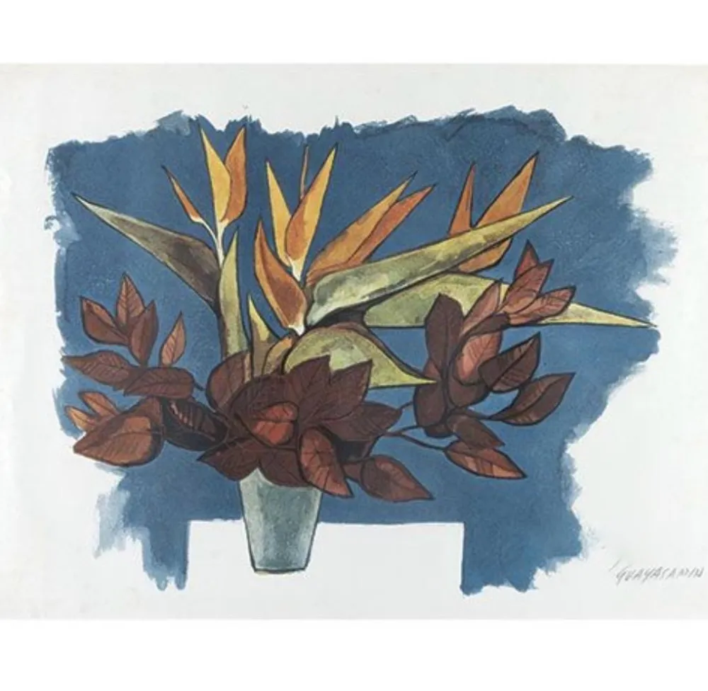 Engraving Guayasamin - Flor de Orquídea