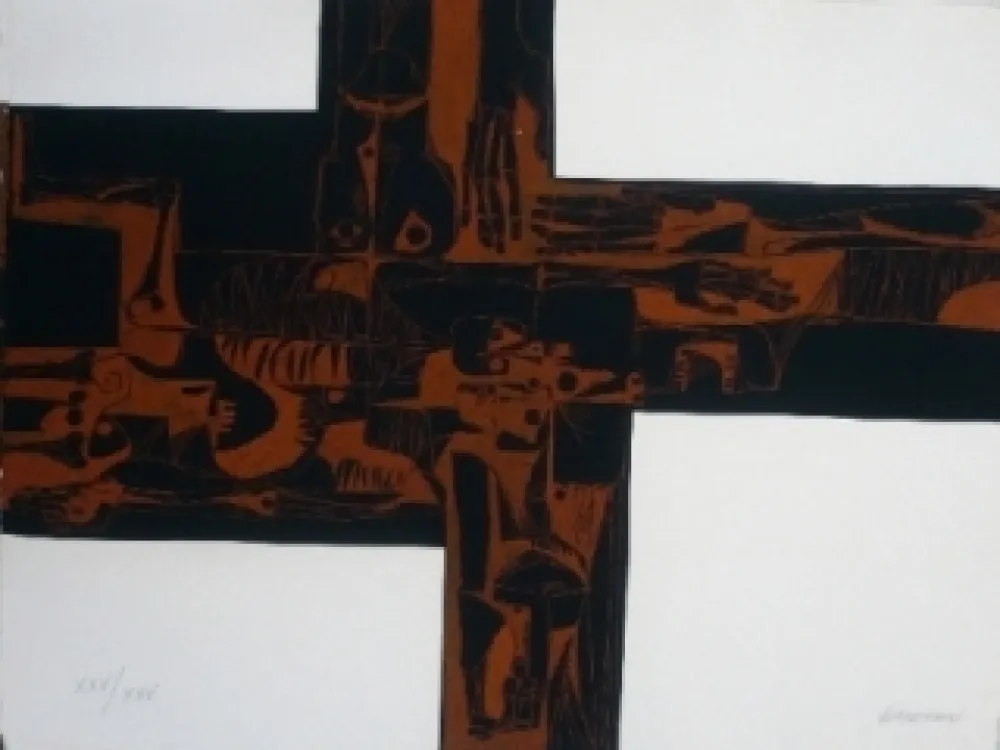 Etching Guayasamin - Lidice 2 variante