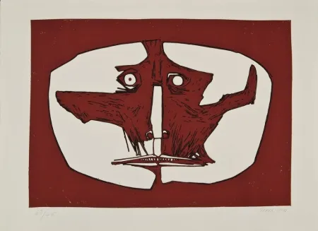 Etching Guayasamin - Máscara