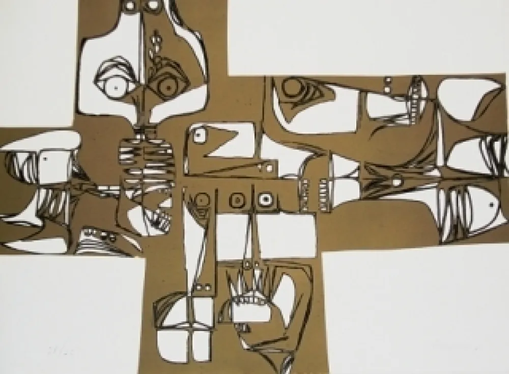 Etching Guayasamin - Milay 3