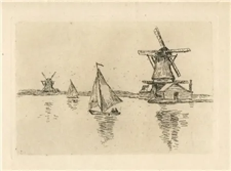 Etching Guillaumin - En Hollande