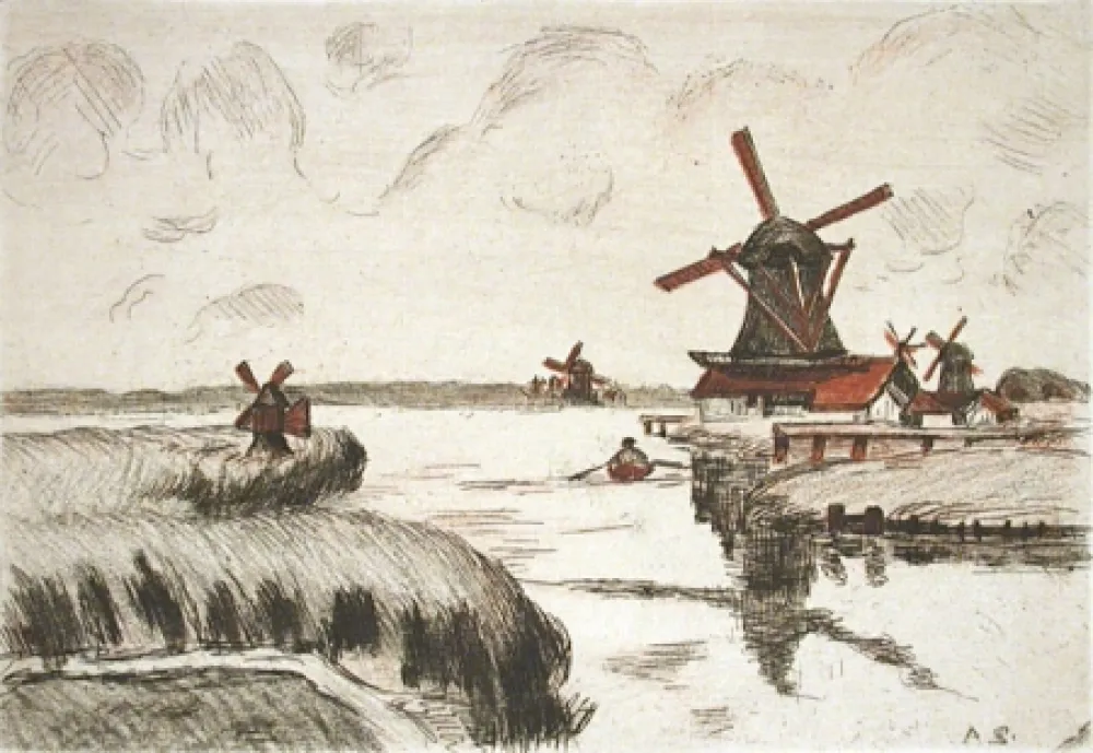 Etching Guillaumin - En Hollande