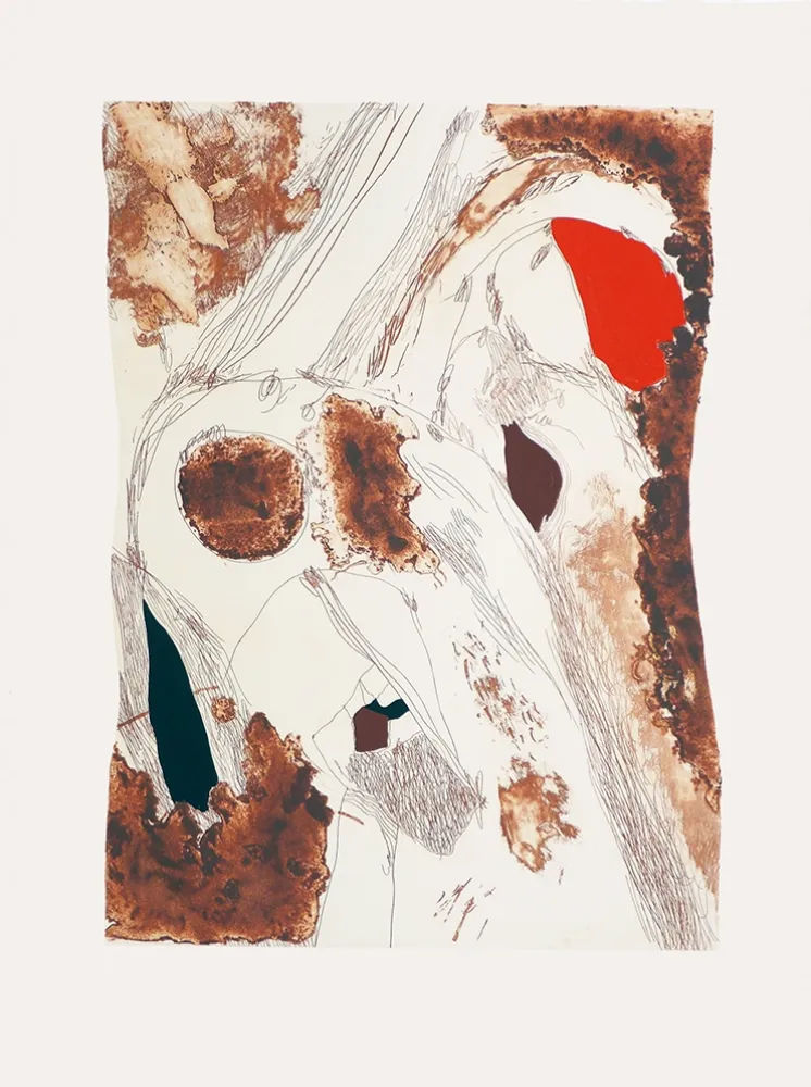 Etching Guinovart - Fuga y siena