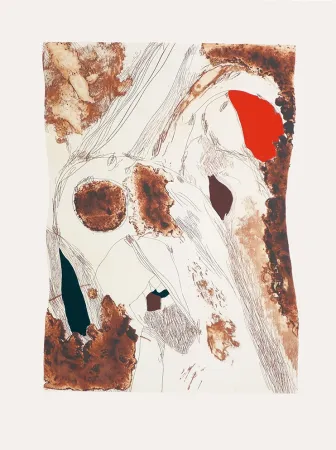 Etching Guinovart - Fuga y siena