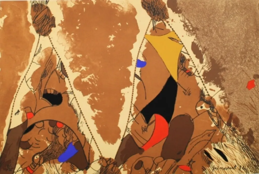 Lithograph Guinovart - Les pires