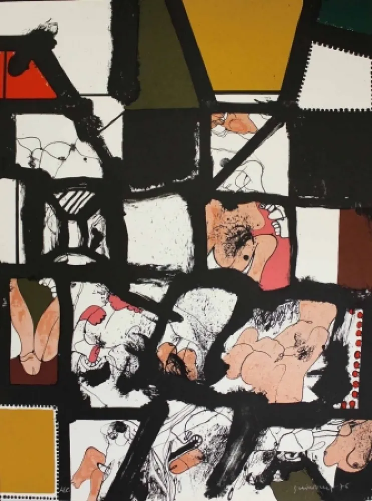 Lithograph Guinovart - L'ull 1976