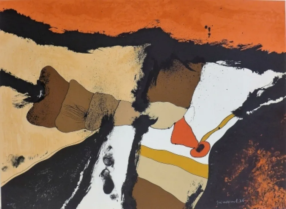 Lithograph Guinovart - Pedres articulades