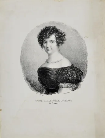 Lithograph Guiscardi Gandolfi - TERESA ALBARELLI VORDONI DI VERONA, 1839