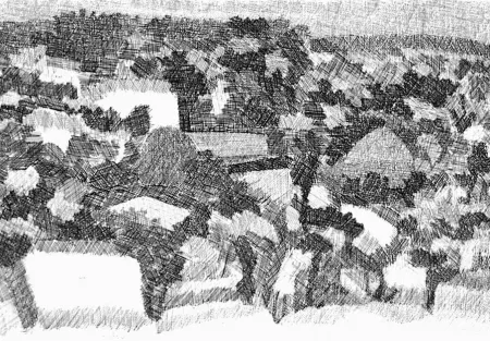 Engraving Gulino - Paesaggio