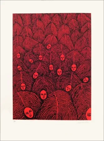 Lithograph Gurbuz - Femme III