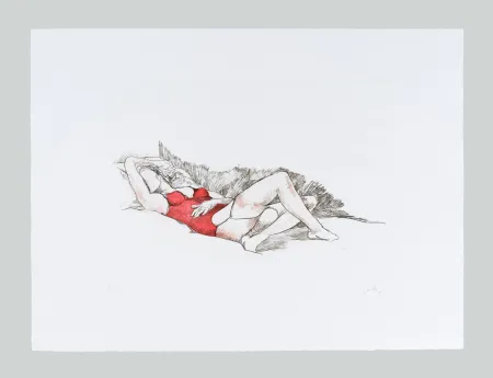 Etching And Aquatint Guttuso - Amante