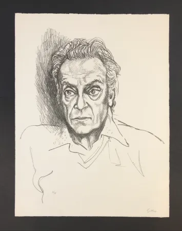 Lithograph Guttuso - Autoritratto