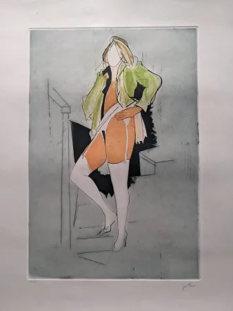 Etching And Aquatint Guttuso - Calze Bianche / White Socks