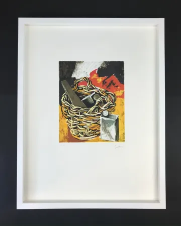Lithograph Guttuso - Cesto e Sega