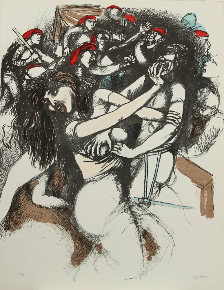 Lithograph Guttuso - I VESPRI SICILIANI