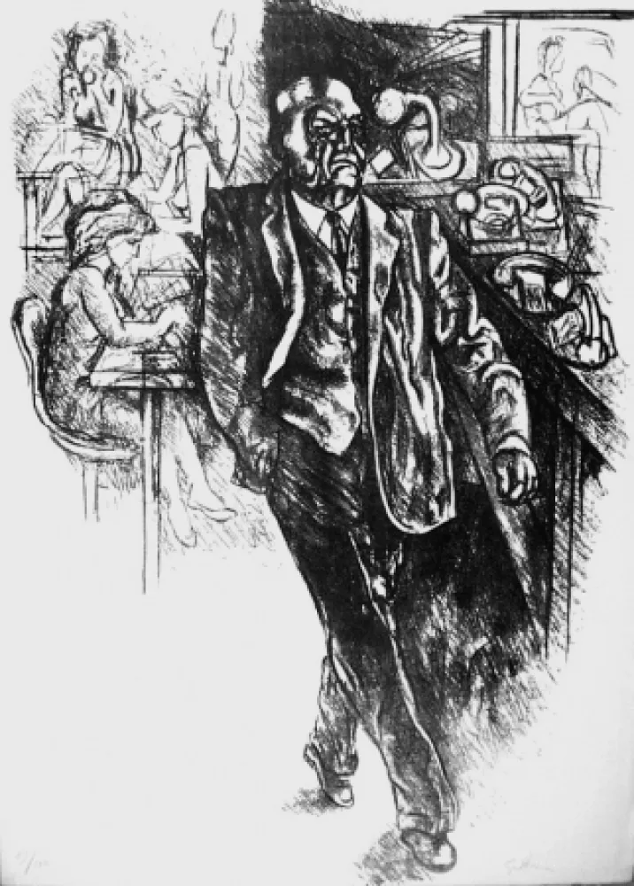 Lithograph Guttuso - L'industriale