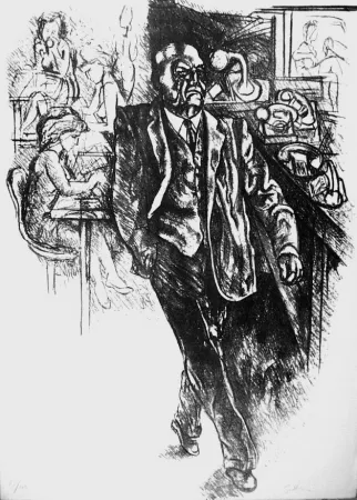 Lithograph Guttuso - L'industriale