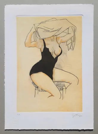 Etching And Aquatint Guttuso - Verso sera