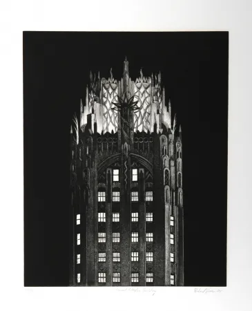 Etching Haas - General Electric Building