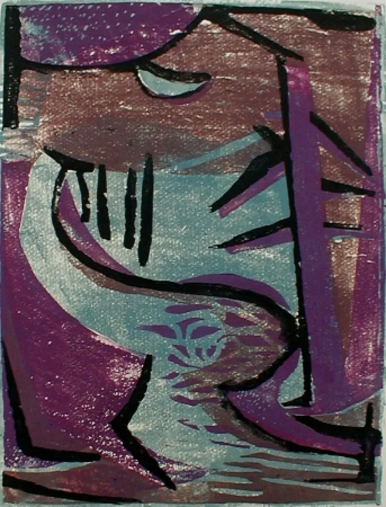 Woodcut Haas - Winding River