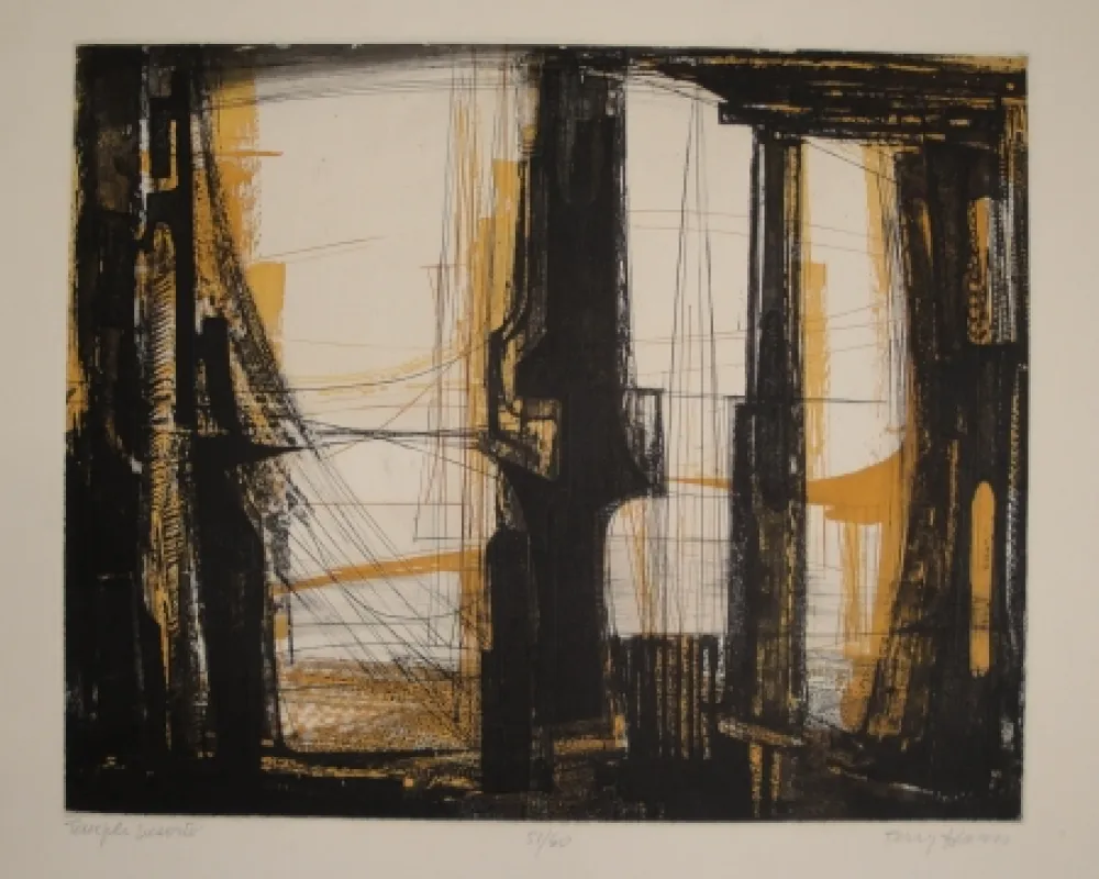 Engraving Haass - Temple déserté