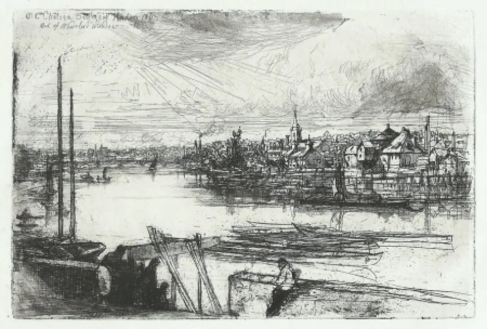 Etching Haden - Battersea Reach
