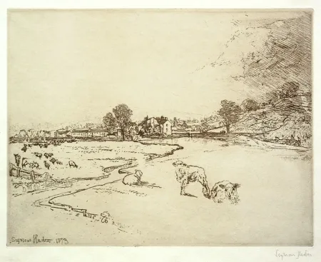 Etching Haden - Sawley Abbey