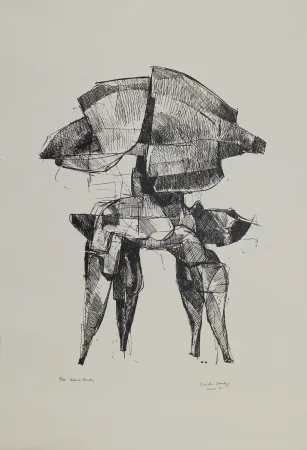 Lithograph Hadzi - Elmo Study