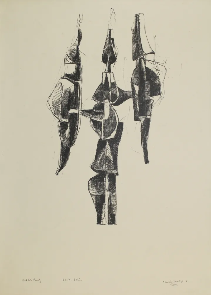 Lithograph Hadzi - Scudi Series