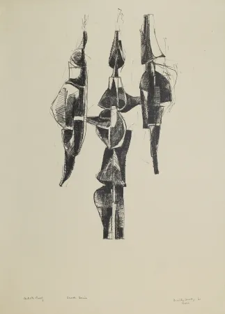 Lithograph Hadzi - Scudi Series