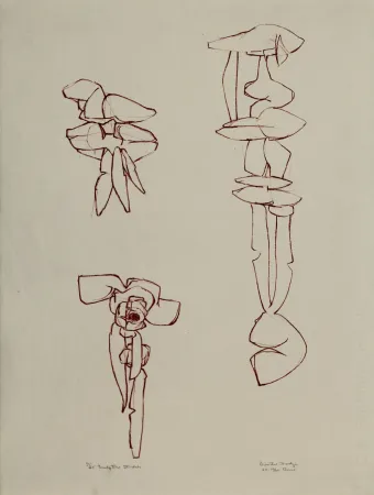 Lithograph Hadzi - Sculpture Studies