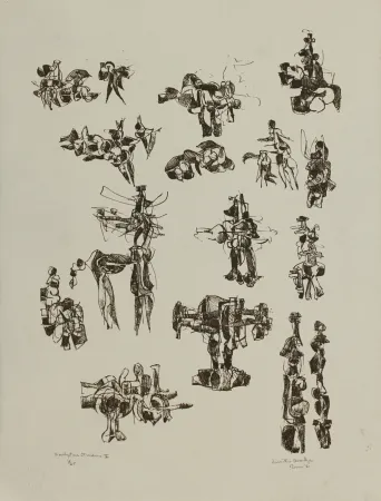 Lithograph Hadzi - Sculpture Studies V