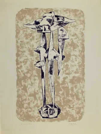 Lithograph Hadzi - Sculpture Study