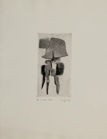 Etching And Aquatint Hadzi - Sculpture Study